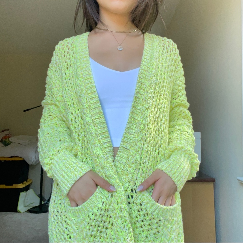 Yellow Knit Cardigan